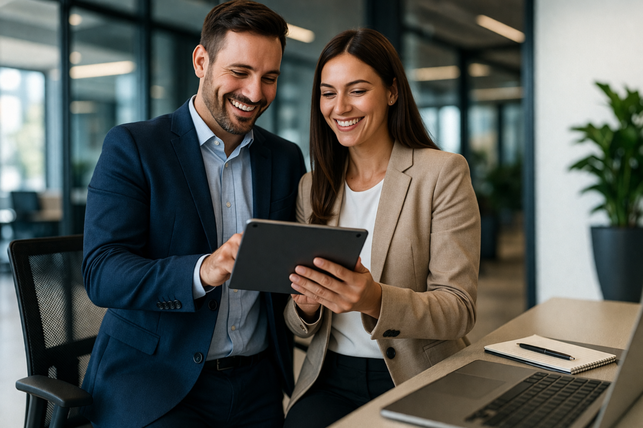 Empresários analisando plano de saúde